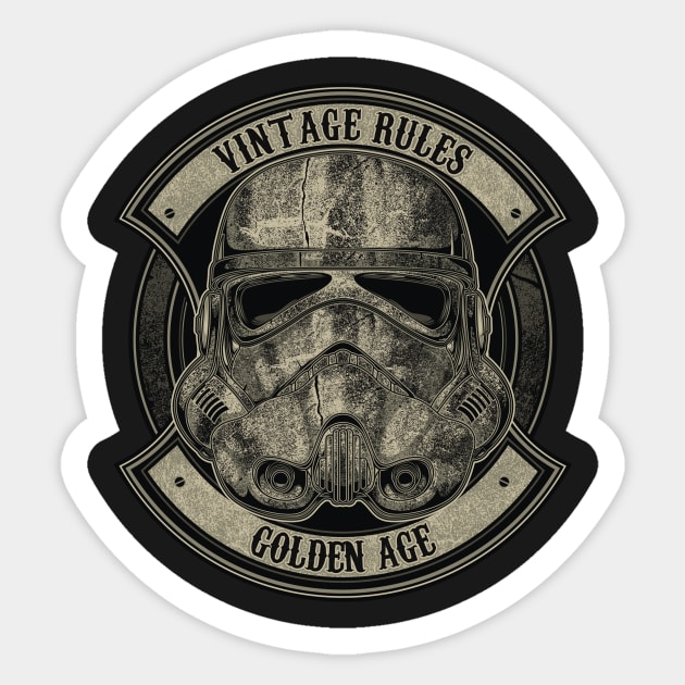 Vintage rules Sticker by Dessastra